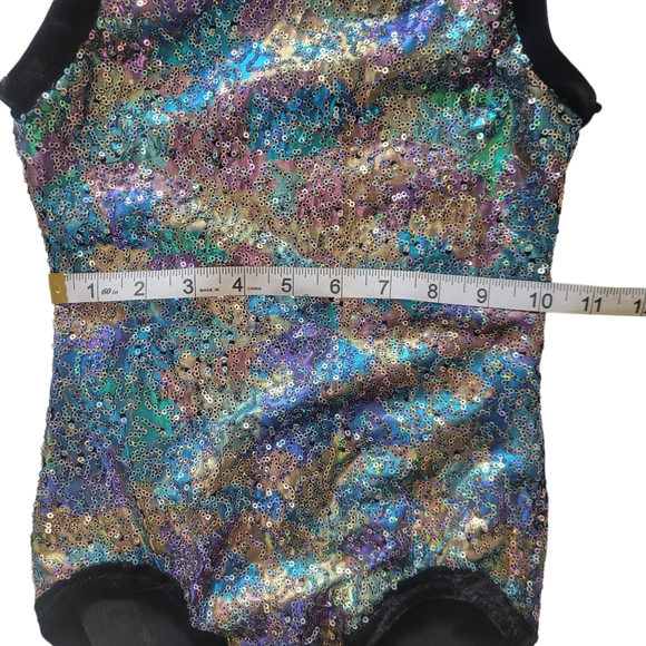 Iridescent Sequin Gymnastics Leotard , Multicolor 7/8 years old - Picture 7 of 9